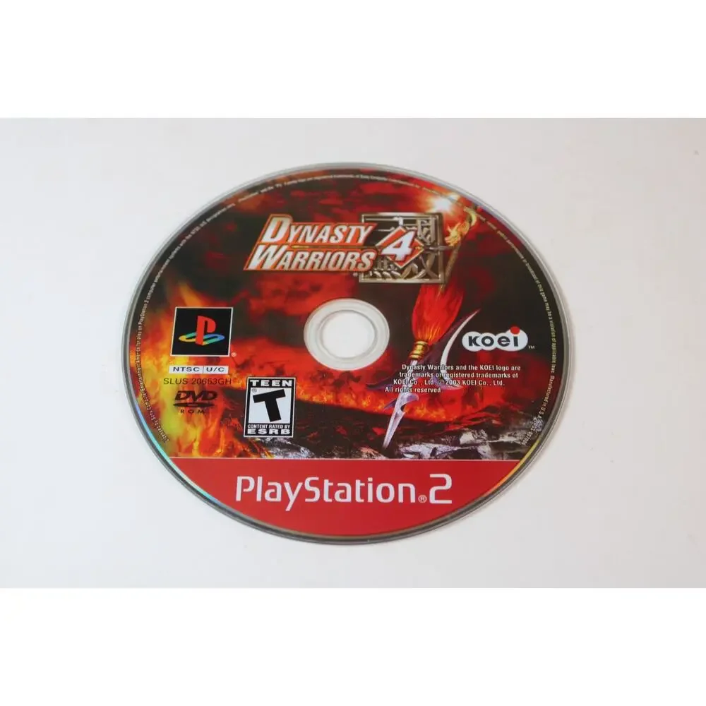 Dynasty Warriors 4 (Sony Playstation 2, PS2) Authentic, Disc Only, Tested/Works